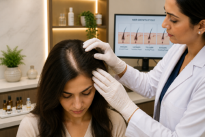 Read more about the article Hair Fall in Women: Common Causes & Best Treatments
