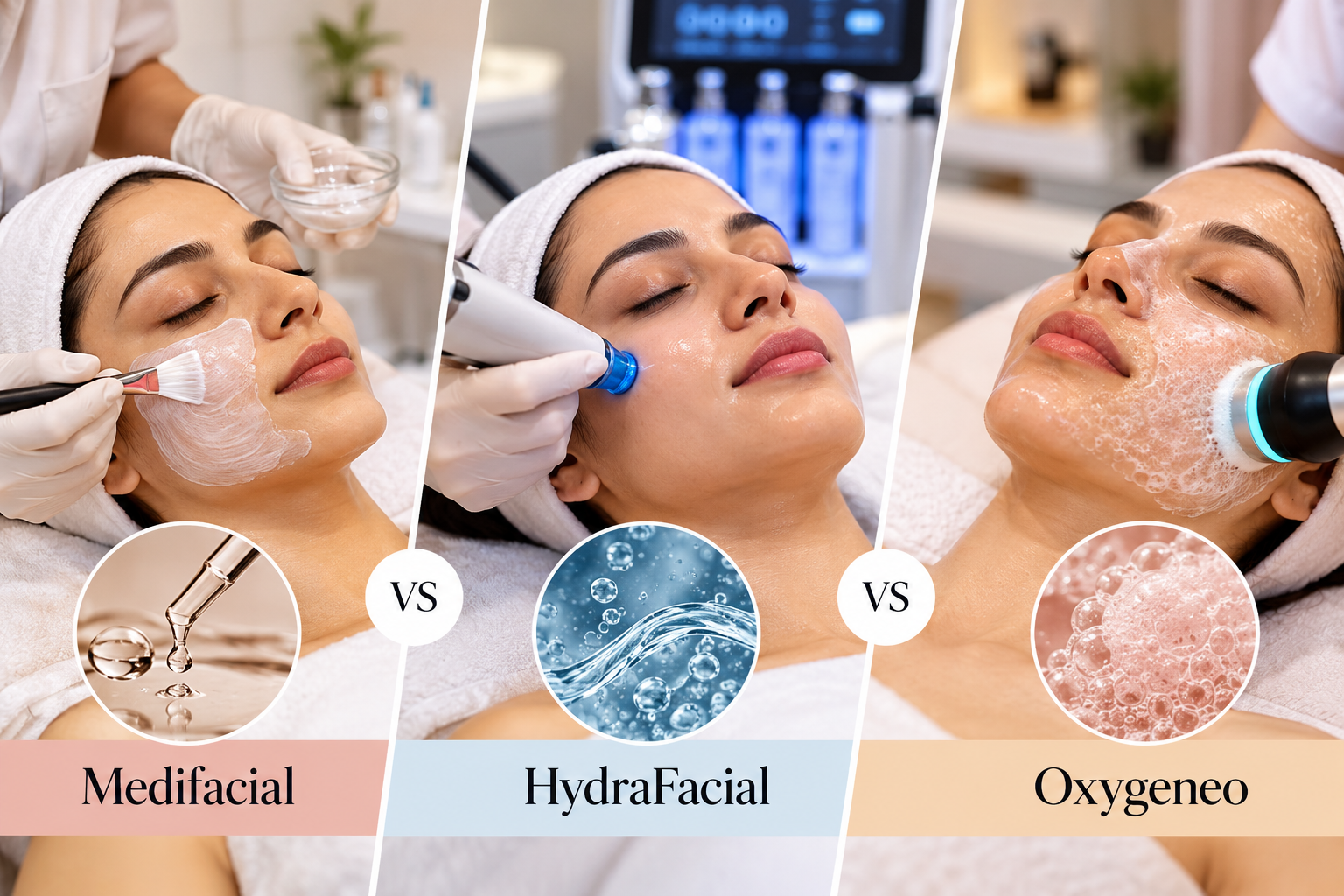 You are currently viewing Medifacial vs HydraFacial vs Oxygeneo: Choosing the Right Facial